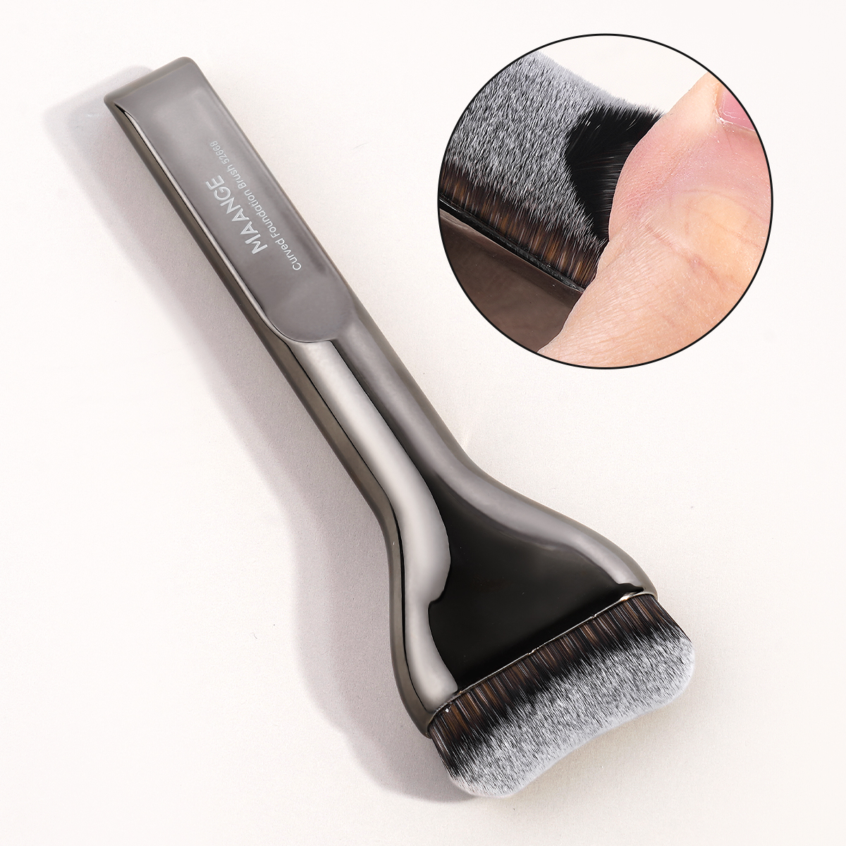MAANGE Custom Logo OEM&ODM  Aluminum Tube Synthetic Hair High Quality Single Makeup Foundation Brush Makeup Brushes - 图片 4