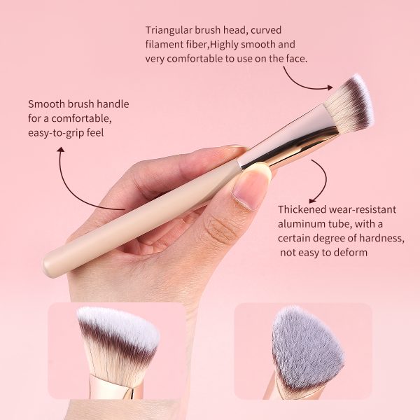 Unique Single Triangle Makeup Foundation Brush Vendor Private Label Slanted Concealer Brushes Makeup brush