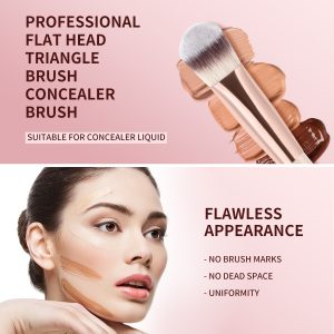 MAANGE  2PCS Custom Logo Foundation Loose Powder Blush Concealer Highlighter Makeup Brushes  Professional Makeup Tools - 图片 4