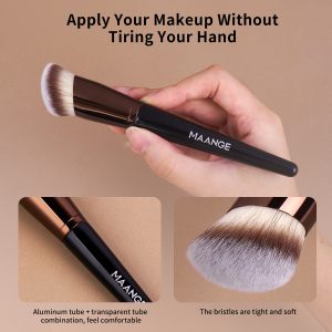 MAANGE Wholesale Single Makeup Brush Set 1pcs Brush  Custom logo Triangular Bevel Brush Luxury Professional Makeup Brush Set - 图片 3