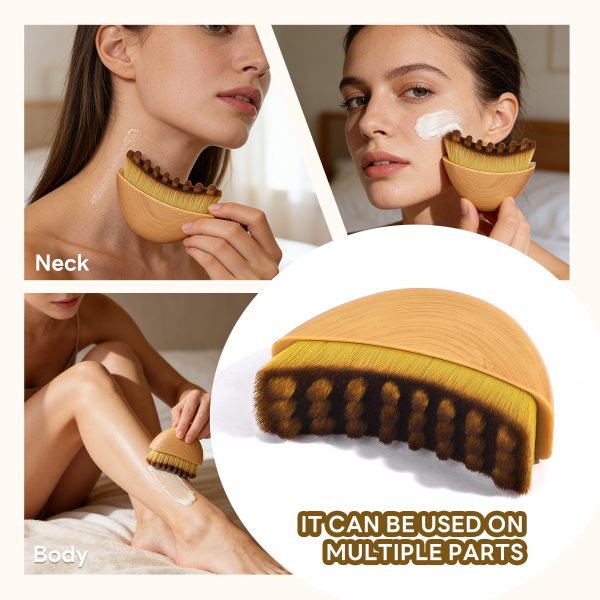 MAANGE Face Dry Brush Facial Contour Massager Jawline Sculpting Soft Bristles Portable Beauty Tool  Lymphatic Contour Face Brush