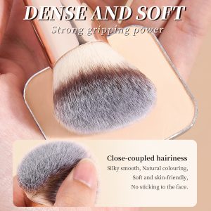 MAANGE Custom OEM&ODM 5PCS Facial Brush Foundation Concealer Loose Powder  Makeup Box Professional Makeup Brush Set - 图片 2