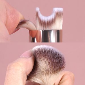 MAANGE  2pcs Double-end Makeup Brush Foundation Loose Powder Nose Shadow Contour Brush Professional Makeup Brush Set - 图片 3