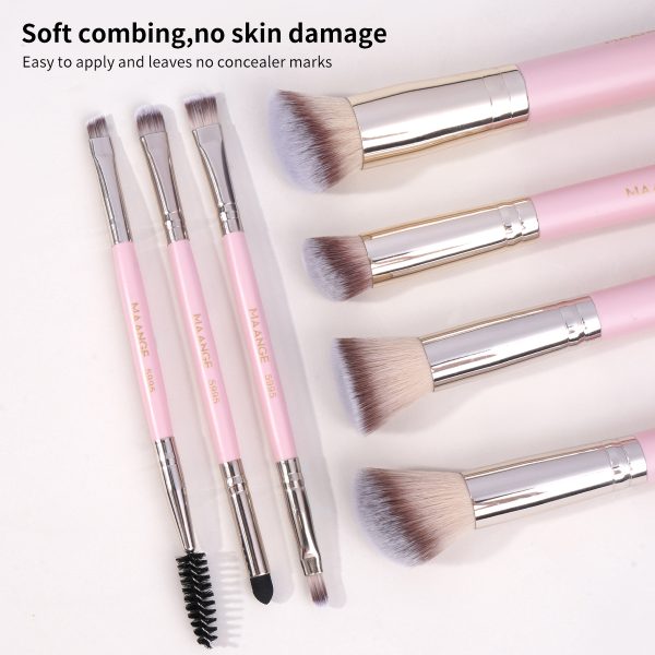 MAANGE Custom Logo OEM&ODM Luxury 7pcs Double-ended Makeup Brushes Set Private Label Facial Makeup Brush Set