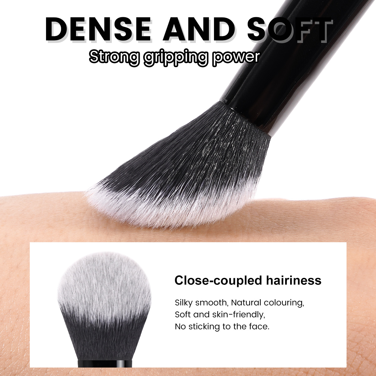 MAANGE Wholesale Custom OEM&ODM 6PCS Synthetic Hair Foundation Brushes Concealer Brushes Customizable Facial Makeup Brush Set - 图片 5
