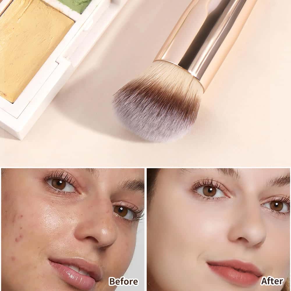 Maange Private Label Single Makeup Brush Nylon Hair Foundation Loose Powder Concealer Brush Single Face Brush - 图片 6