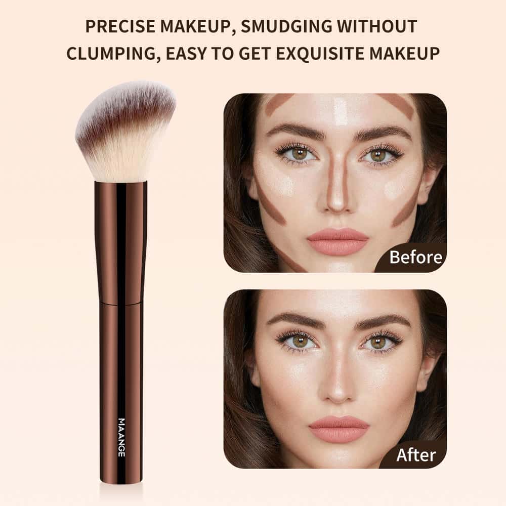MAANGE Wholesale Custom OEM&ODM Single Maquillaje Rubor  Large Powder Blush  Foundation Professional Makeup Brushes - 图片 6
