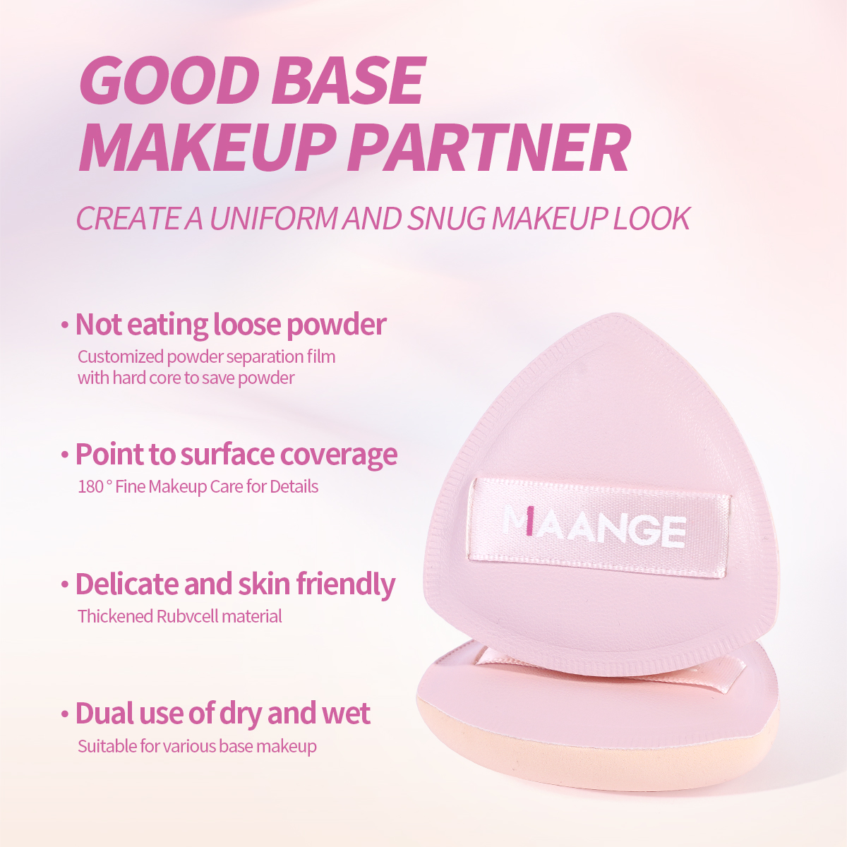 MAANGE Wholesale 20pcs Makeup Brush Private Label  2pcs Powder Puff Professional Makeup Brush Kit Luxury Face Makeup Brush Set - 图片 3