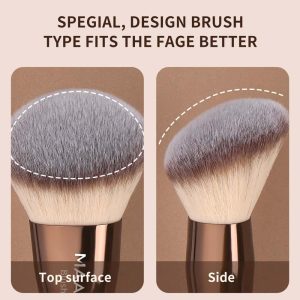 MAANGE Custom Logo OEM&ODM Single Maquillaje Rubor Large Powder Blush Brown Foundation Makeup Brushes - 图片 5