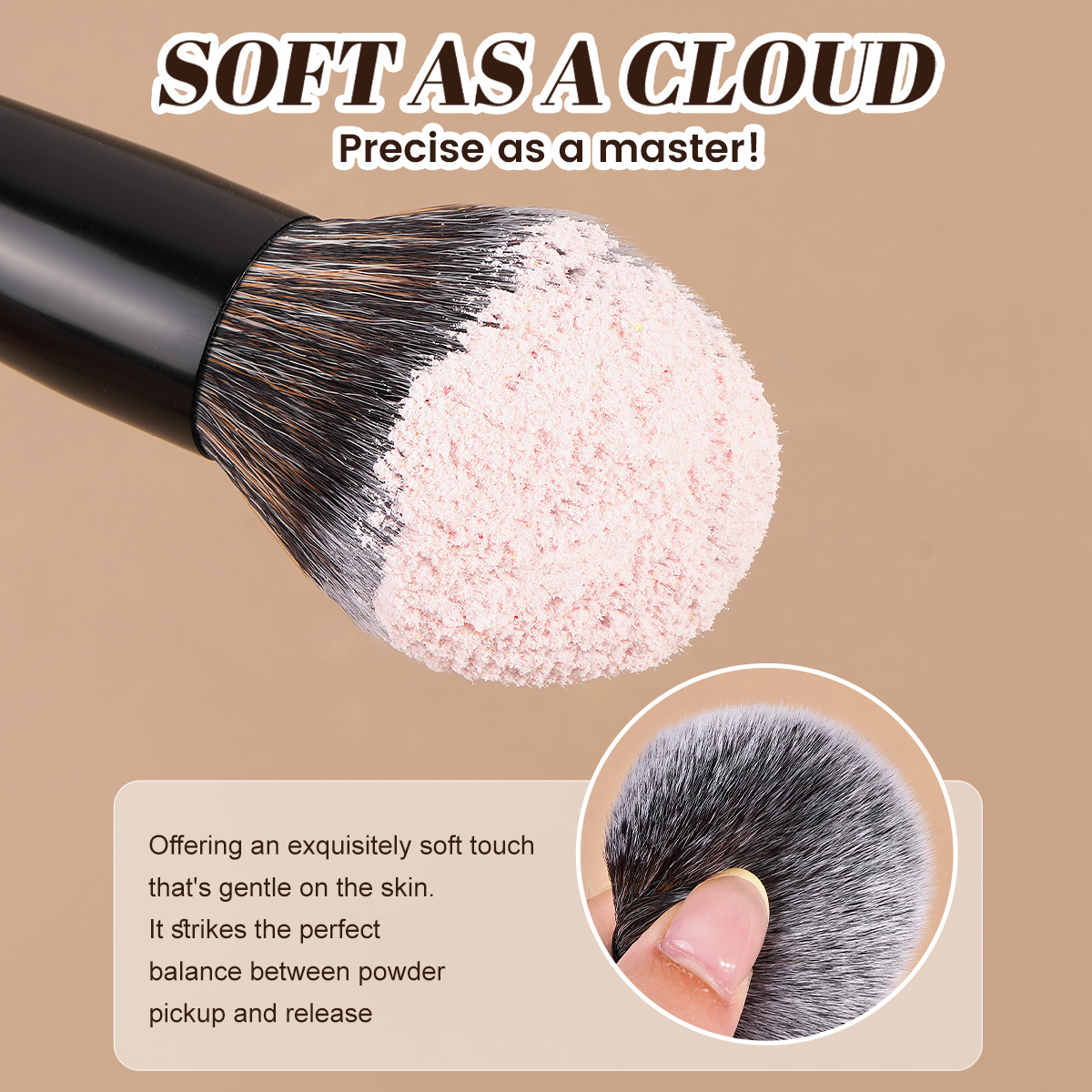 MAANGE Custom Logo OEM&ODM 4PCS Double-headed Makeup Brush  Loose Powder Blush Foundation  Brushes Professional Makeup Brush Set - 图片 2