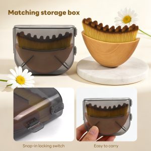 MAANGE Face Dry Brush Facial Contour Massager Jawline Sculpting Soft Bristles Portable Beauty Tool  Lymphatic Contour Face Brush - 图片 6