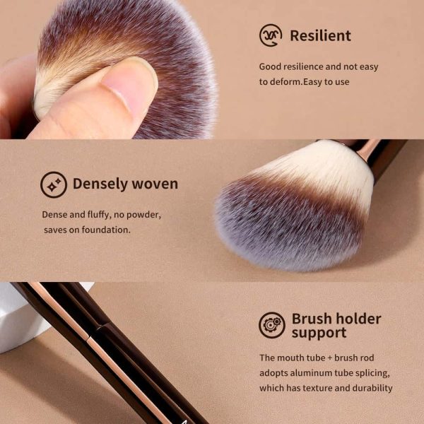 MAANGE Wholesale Custom OEM&ODM Single Maquillaje Rubor Large Powder Blush Foundation Professional Makeup Brushes