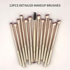 MAANGE Wholesale High Quality Natural 13pcs Makeup Brush Set Soft Hair Blush Powder Brush Concealer Makeup Tool Makeup Brush Set - 图片 7
