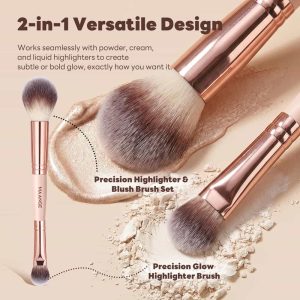 MAANGE 15PCS Cosmetics Brushes Foundation Eyeshadow Private Label & Customizable Makeup Tools Professional Makeup Brush Set - 图片 4
