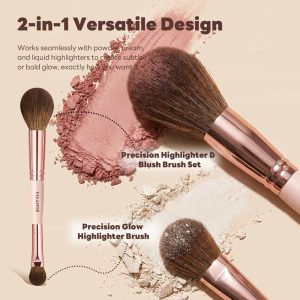 MAANGE 15PCS Makeup Brushes Foundation Eyeshadow Private Label & Customizable Makeup Tools Professional Makeup Brush Set - 图片 3
