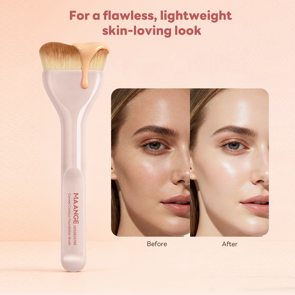 MAANGE Professional Single Makeup Brush Set 1pcs Brush  Custom logo Foundation Primer Brush Luxury Professional Makeup Brush Set - 图片 5