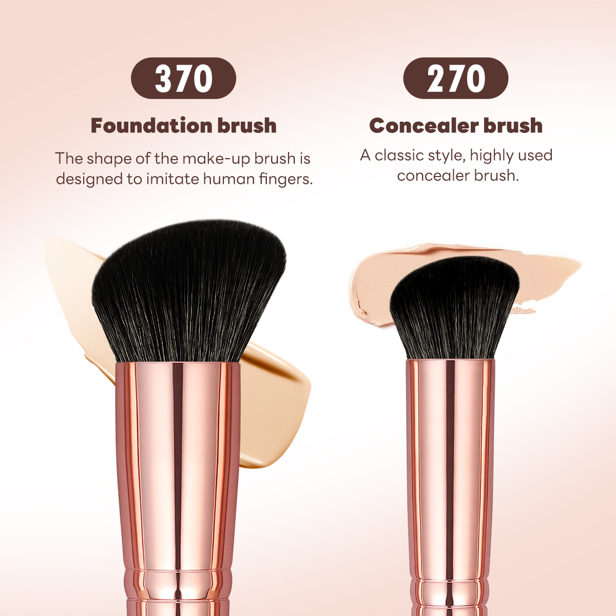 MAANGE Custom 15PCS  Brushes Foundation Loose Powder Eyeshadow Private Label Facial Makeup Tools Professional Makeup Brush Set - 图片 7