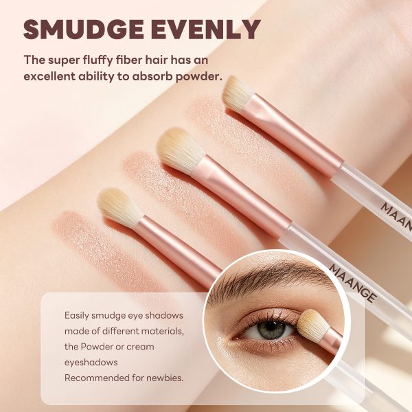 MAANGE Custom OEM&ODM 6PCS Double-ended Makeup Brushes Foundation Concealer Eye Shadow Brush Facial Makeup Brush Set