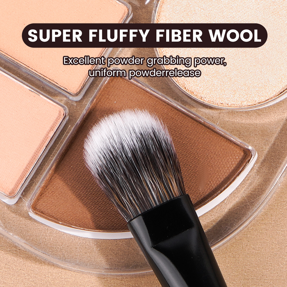 MAANGE Custom OEM&ODM 8PCS Makeup Brush Loose Powder Foundation Concealer Blush  Makeup Bag Professional Makeup Brush Set - 图片 3