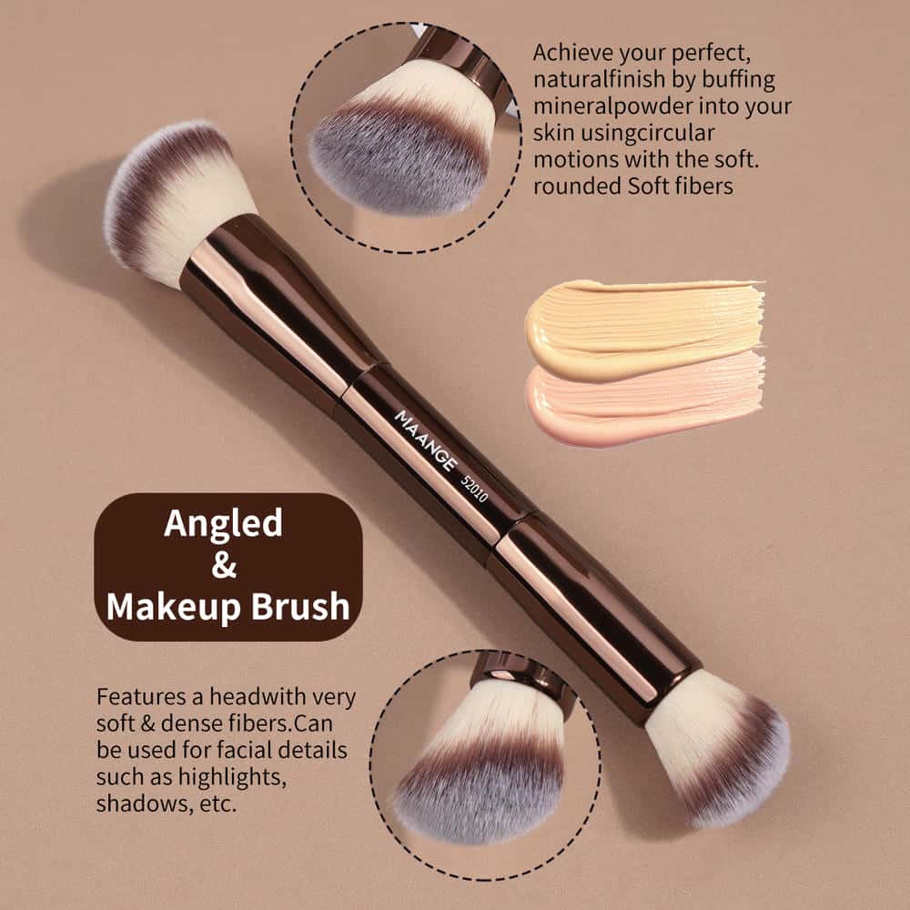 MAANGE Wholesale Custom 10 Pcs Professional Makeup Set Foundation Blush Loose Powder Professional Makeup Brush Set - 图片 8
