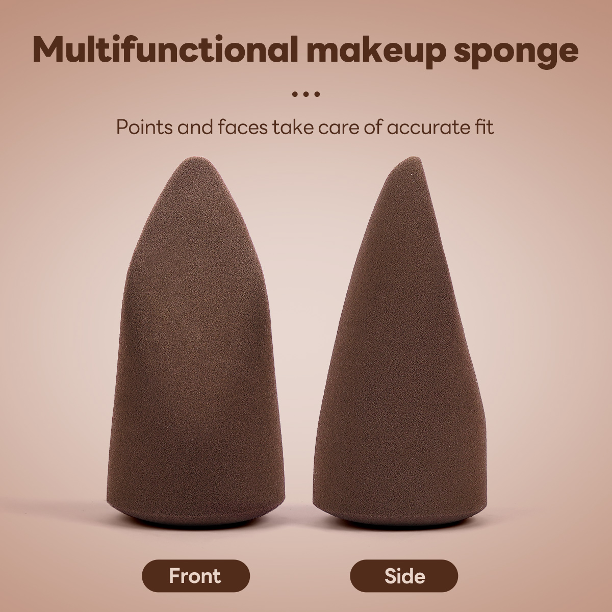 MAANGE 3pcs Makeup Foundation Blush Loose Powder Brush Angled Concealer Brush 4pcs Puff  Custom logo Facial Makeup Brush Set - 图片 8
