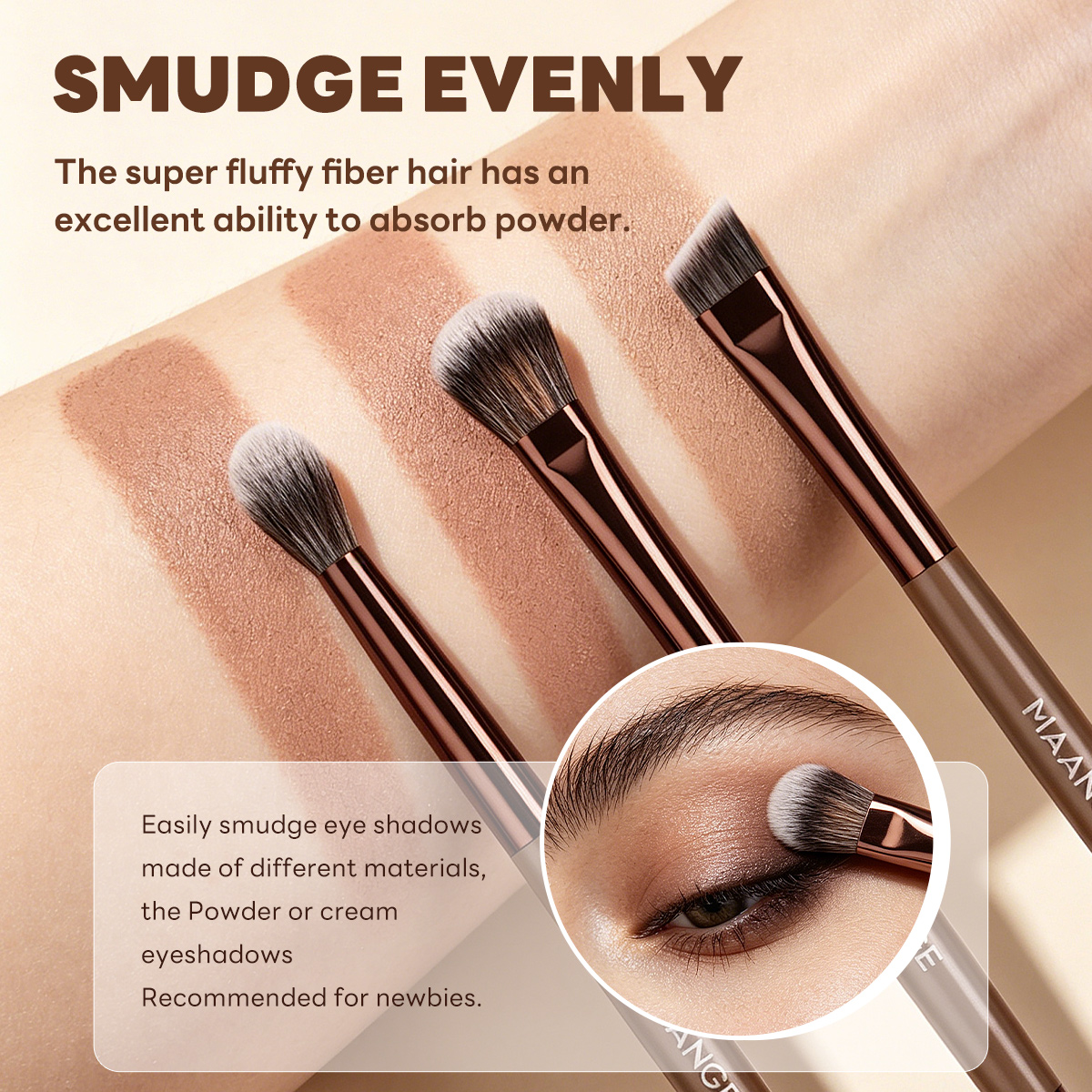 MAANGE Custom OEM&ODM 6PCS Double-ended Makeup Brushes Foundation  Concealer  Eye Shadow Brush Facial Makeup Brush Set - 图片 3