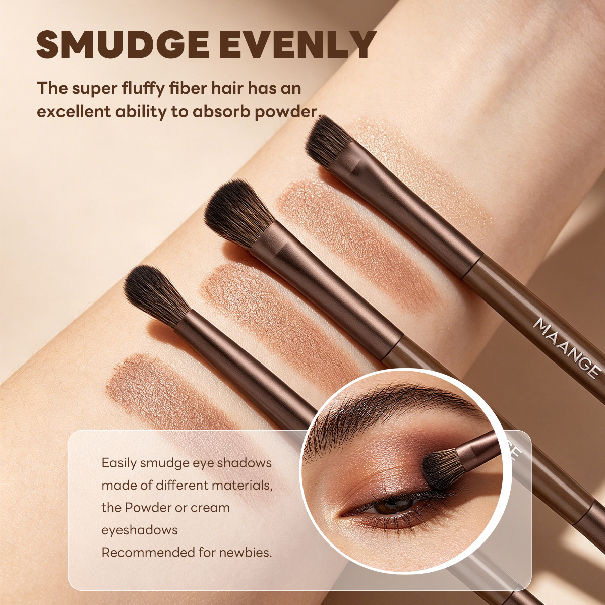MAANGE Custom OEM&ODM 6PCS Double-ended Makeup Brushes Foundation  Concealer  Eye Shadow Brush Facial Makeup Brush Set - 图片 3