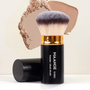 MAANGE Single Foundation Brush Single Pack Makeup Brush Round-head Telescopic Brush Foundation Loose Powder Makeup Brush