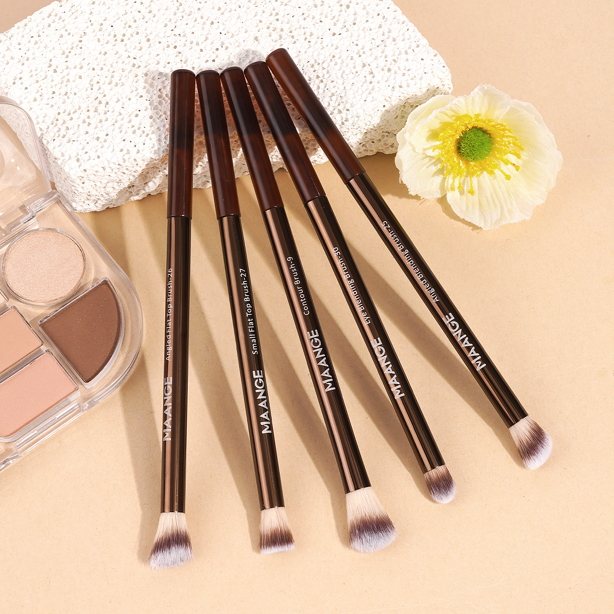 MAANGE Wholesale Custom OEM&ODM 5PCS Synthetic Hair  Makeup Brusheshighlighter Concealer  Eyeshadow Facial Makeup Brush Set - 图片 1