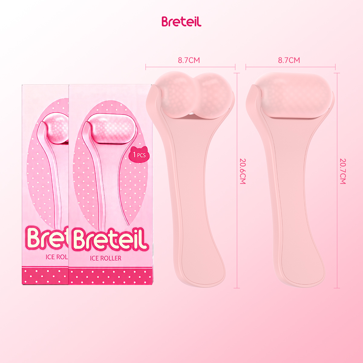 Breteil Wholesale Skincare Ice Therapy Device Facial Soothing Lifting Anti-Wrinkle Cold Therapy Ice Stick Facial Massage Roller - 图片 9