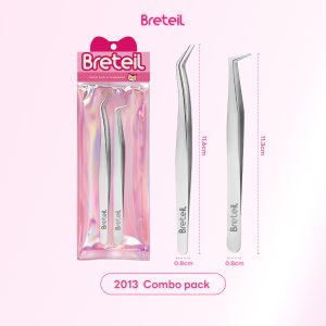 Breteil  High-quality False Eyelash Holder Curved Tweezers Perfect Closure Lightweight False Eyelash Curler Tools - 图片 8