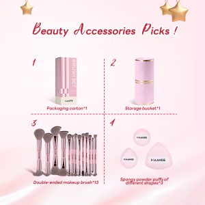MAANGE Wholesale Custom OEM&ODM 13pcs Makeup Brush Set 3PCS Air Cushion Puff Powder Brush Concealer Makeup Tool Makeup Brush Set - 图片 2