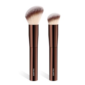 MAANGE Luxury 2PCs Brush Angled Brush Foundation Brush Set Private Label ODM&OEM Streak-Free Liquid/BB Cream Makeup Brush
