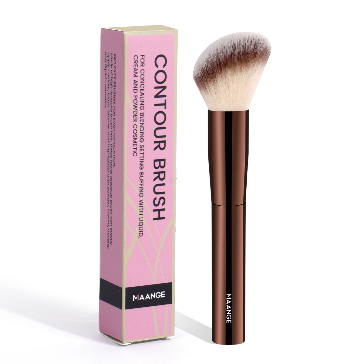 MAANGE Wholesale Custom OEM&ODM Single Maquillaje Rubor  Large Powder Blush  Foundation Professional Makeup Brushes - 图片 1