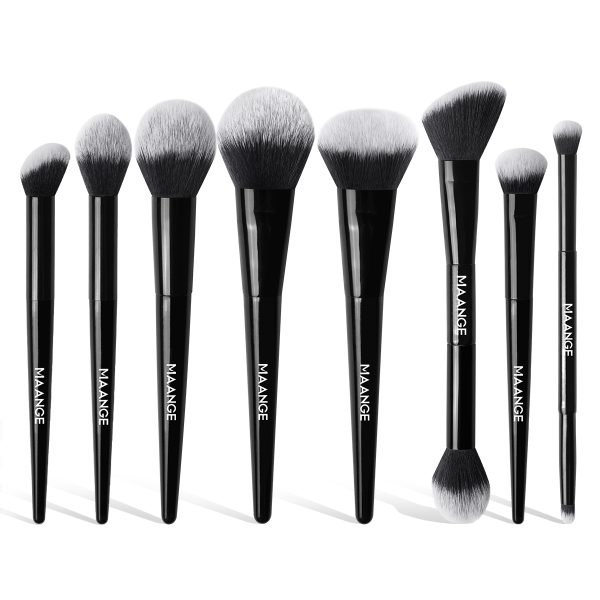 MAANGE 8pcs Custom OEM&ODM 8pcs Makeup Brush Loose Powder Foundation Concealer Blush Contouring Eyeshadow Makeup Brush Set