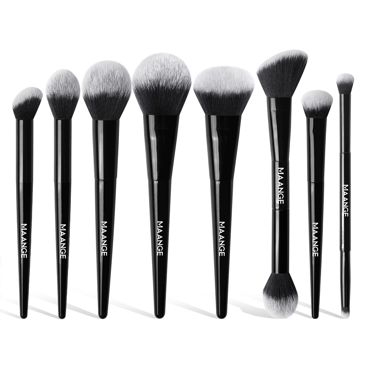 MAANGE 8pcs Custom OEM&ODM 8pcs Makeup Brush Loose Powder Foundation Concealer Blush Contouring Eyeshadow Makeup Brush Set - 图片 1
