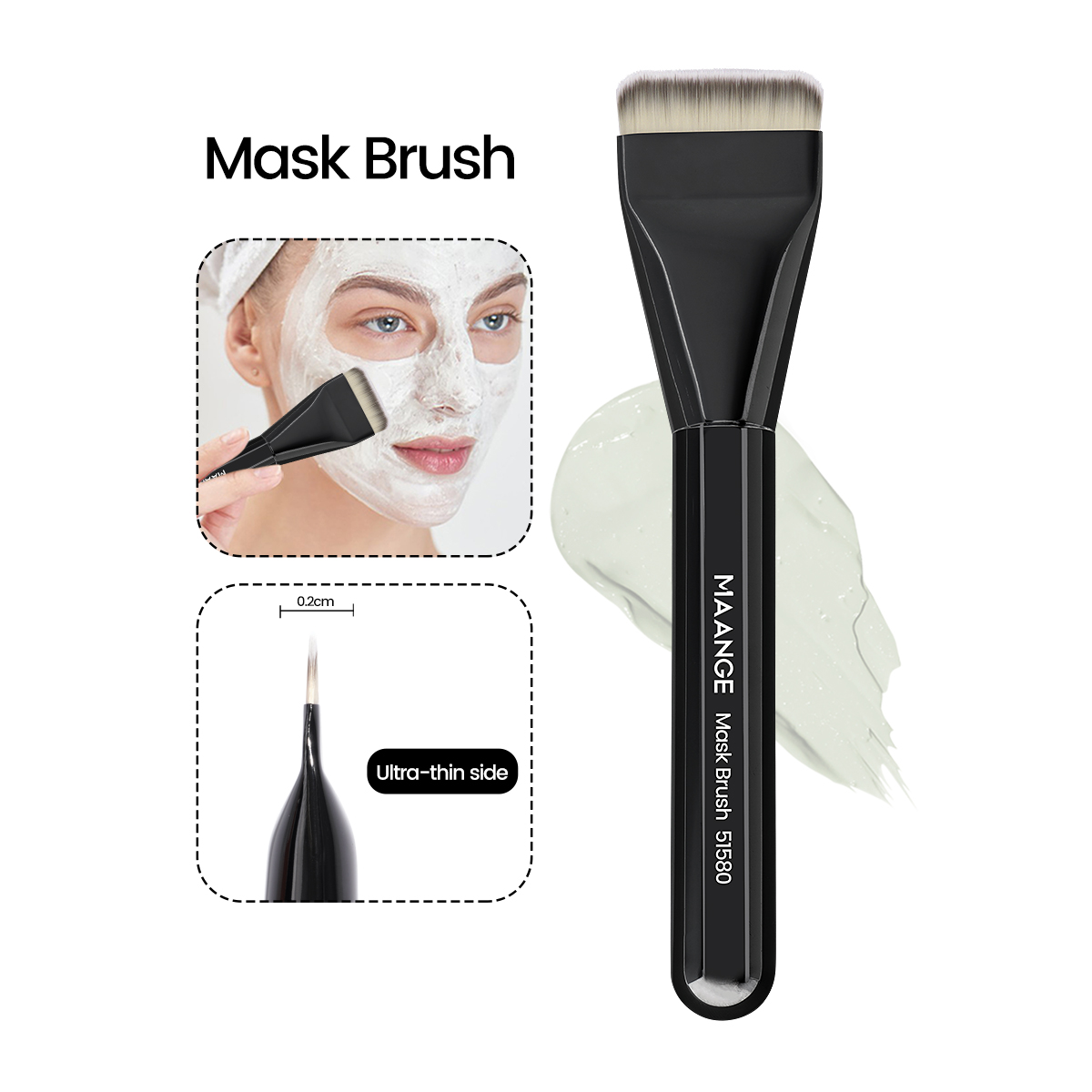 MAANGE Custom Logo OEM&ODM  Aluminum Tube Synthetic Hair High Quality Single Makeup Foundation Brush Makeup Brush - 图片 1