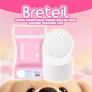 Breteil Wholesale Makeup Remover Pads Wet Compress Pads Cosmetic Pads 2-in-1 Makeup Remover and Skincare Pads