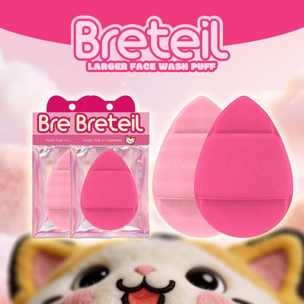 Breteil Wholesale Facial Sponge Cleansing Puff Super Large Water Drop Glove Face Wash Reusable  Facial  Daily Cleansing Puff