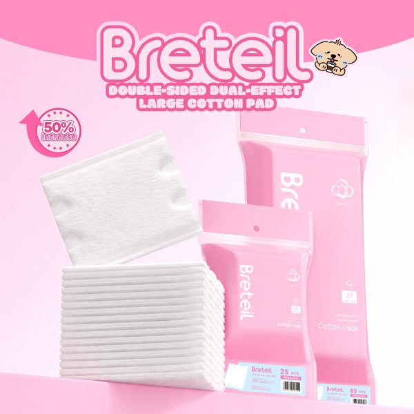 Breteil New Arrival Thick Cotton Pads  Silky Soft Deep Cleansing Multi-Use As a Wet Compress Pad Dry Wet Use Makeup Remover Pad