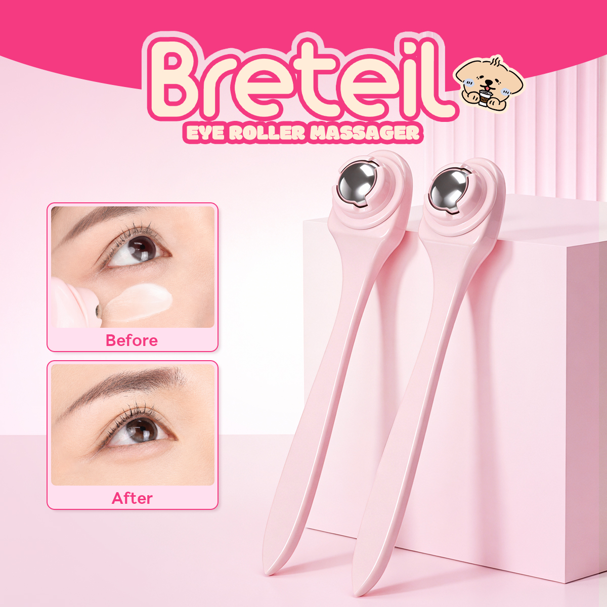 Breteil Skincare Ice Therapy Device Facial Soothing Lifting Anti-Wrinkle Cold Therapy Ice Stick Facial Eye Massage Roller - 图片 1