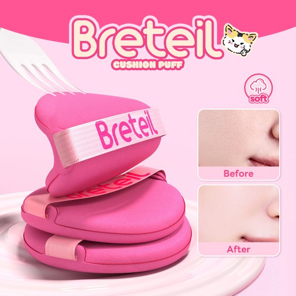 Breteil Wholesale  7PCS Double-sided Powder Puff Loose Sponge Washable  Soft Cotton Puff Teardrop-shaped 7PCS Powder Puff