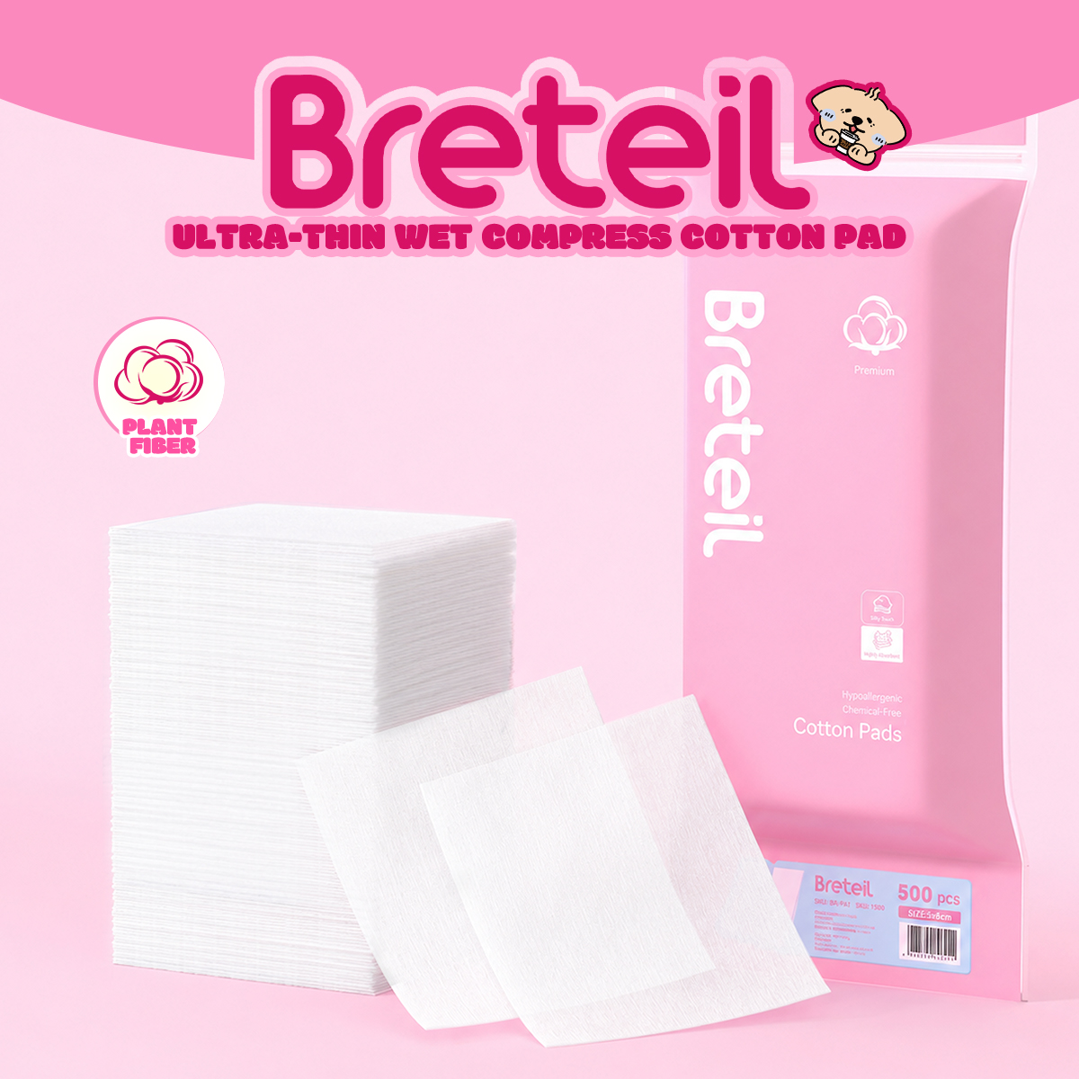 MAANGE Wholesale Facial Makeup Remover Pads 150-500pcs Single-Layer Thin Lint-Free Suitable Both Dry Wet Use Makeup Remover Pads - 图片 1