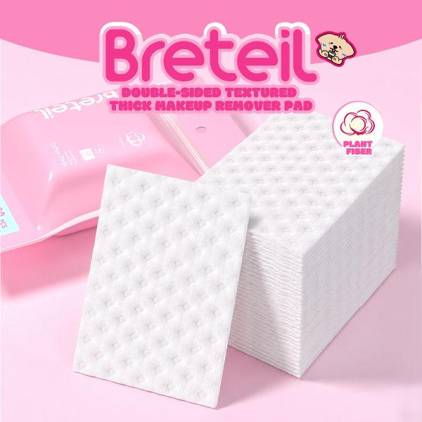 Breteil Wholesale Double-Sided Diamond-Shaped Cotton Pads Extra Large Thick Soft Skin-Friendly Suitable for Wet Compresses
