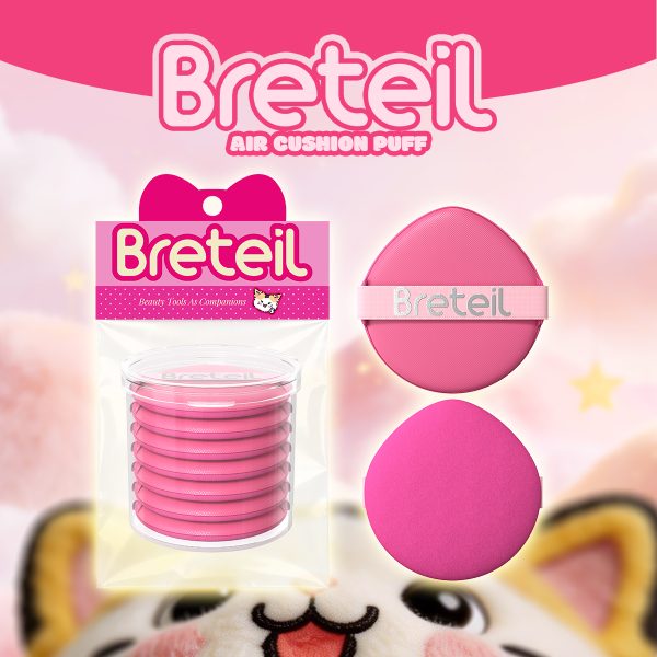 Breteil Wholesale  3PCS Powder Puff Loose Sponge Washable Powder Cosmetic Soft Cotton Puff Teardrop-shaped 7PCS Powder Puff