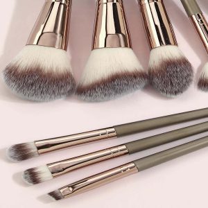 MAANGE 9 Pieces Multi-functional Makeup Brush Set Eyeshadow Powder Powder and Base Liquid Brush - 图片 2