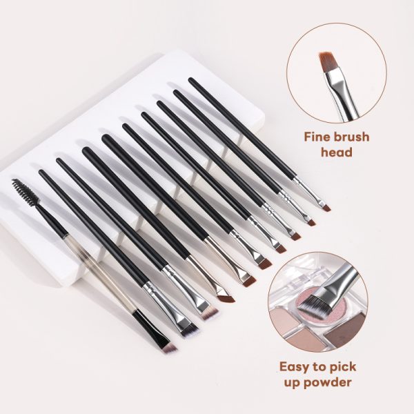 MAANGE Wholesale High Quality 10pcs Eyes Makeup Brush Set Eyeliner Eyebrow Eyelids EyeShadow Eye Makeup Brush Set