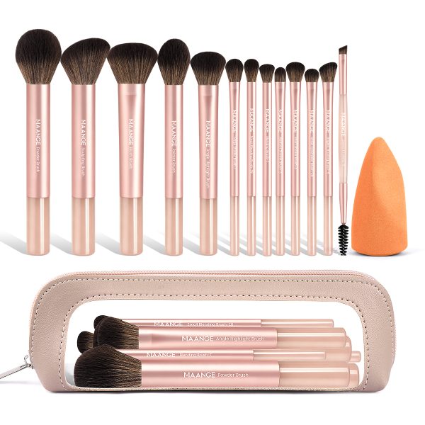 MAANGE Wholesale 13pcs Makeup Brushes 1PCS Powder Puff Foundation Blush Contouring Eyeshadow FacialProfessional Makeup Brush Kit