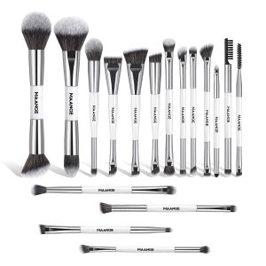 MAANGE Custom OEM&ODM Professional 17pcs Cosmetic Brush Set Foundation Loose Powder Contour Concealer Eyeshadow Makeup Brush Set