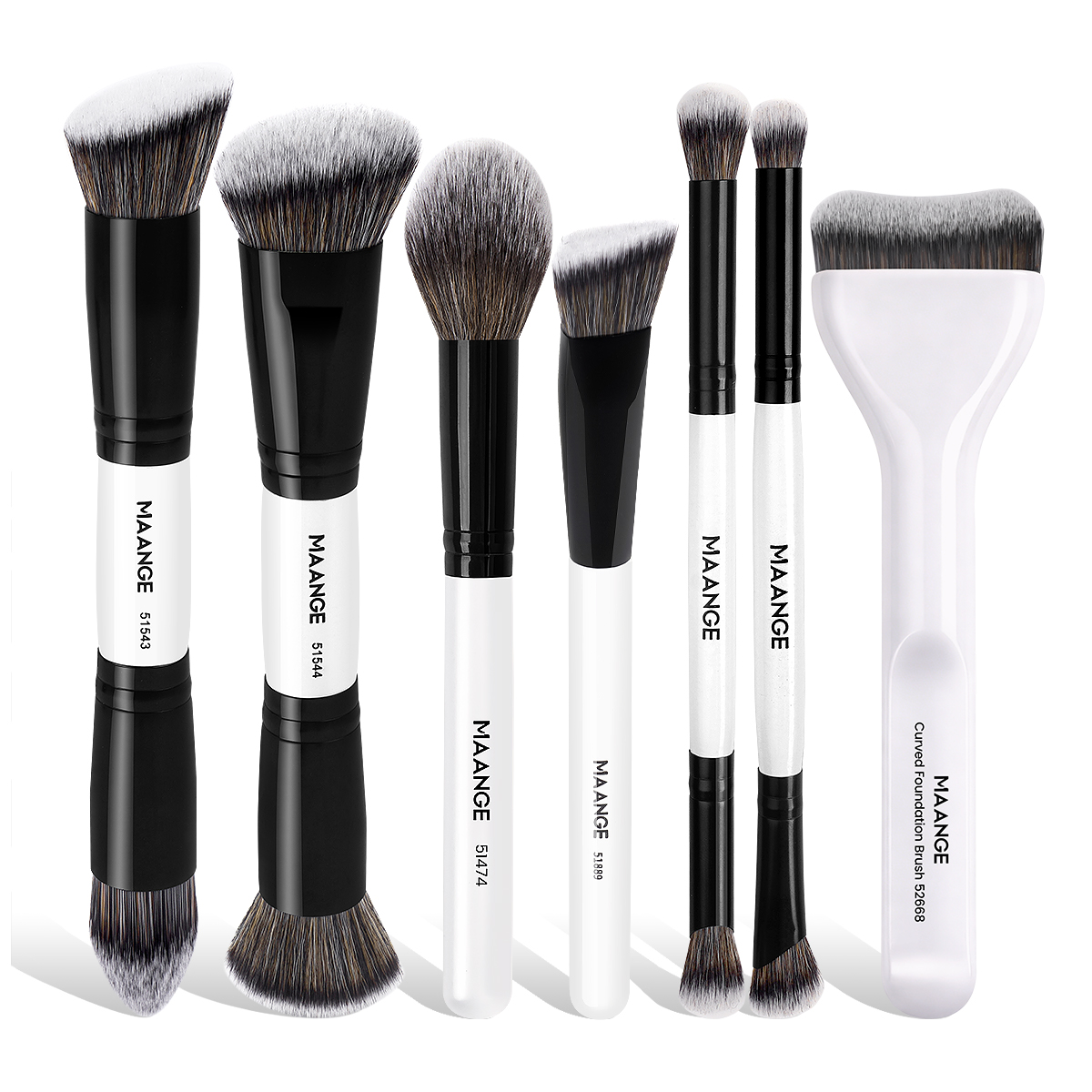 MAANGE Custom Logo OEM&ODM Luxury 7pcs Makeup Brushes Set Private Label Facial Professional Makeup Brush Set - 图片 1